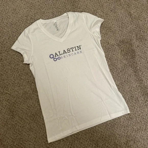 Alastin Skincare Exclusive Promo V-Neck Event Release Med Spa Esthetician Shirt - Picture 1 of 6